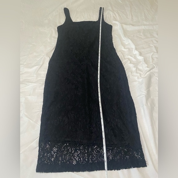 🎈Laced bodycon whimsical goth fringes casual party night out black dress - Picture 8 of 8